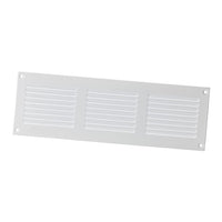 1 x RAW Customer Returns 300x100mm ventilation grille - white exhaust air grille with insect protection exhaust air supply air metal grille - RRP €10.64