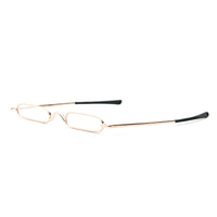 1 x RAW Customer Returns KoKoBin Mini Ultra-thin Metal Hinge Spring Reading Glasses for Reading Visual Aid Case Unisex Gold 1.5 - RRP €58.8