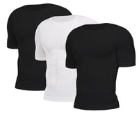 1 x RAW Customer Returns Casey Kevin Men s Compression Undershirt Body Shaper 3 Piece Shirt Men s T-Shirt Flat Stomach Tank Top Sports Fitness Quick Drying Vest Top Men s Shaping Slimming Tank - RRP €34.43