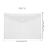 1 x RAW Customer Returns FYY document bags A4, transparent cover A4 document folder with snap fastener, transparent pocket A4 transparent, document organization for school office, homework for files, paper, receipts, 12 pieces - RRP €17.14