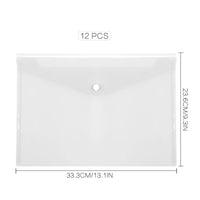 1 x Brand New FYY Transparent A4 Document Holder, 12 Pieces A4 Folders Plastic Folders with Button for Document StorageDocument Holder, A4 Transparent Document Holder Envelope for School and Office, A4 - RRP €15.73