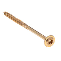 1 x Brand New Keple Self Tapping Wood Screws 8mm x 100mm Torx Large Flat Head Steel Long Flange Wood and Timber Screws for Joints and Construction Zinc Plated Box of 50  - RRP €25.99