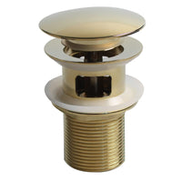 1 x RAW Customer Returns Talea Gold Plated XJ419C004 Universal Sink Drain Set Without Overflow Sink Drain Valve with Overflow - RRP €17.86