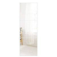 1 x RAW Customer Returns LIGHTEN Wall Mirror 3 Pieces 40x40cm Made of Glass Mirror HD DIY Frameless Mirror Tiles on the Door for Bathroom or Living Room 40x40cm, 3PCS  - RRP €33.4