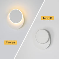 1 x RAW Customer Returns DELIPOP LED wall light indoor, 7W modern wall lamp indoor, Eclipse 2 in 1 wall light, 3000K warm white light LED wall lighting for bedroom, living room, corridor - RRP €19.57