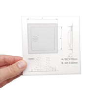 1 x RAW Customer Returns Inspection flap 30x30cm PREMIUM with square lock - sheet steel white 4 square lock 300x300mm inspection door Maintenance hatch Service flap Bathtub inspection door - RRP €26.99