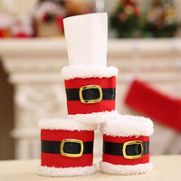 3 x Brand New SUNTRADE Christmas Belt Buckle Napkin Ring Napkin Holder Wedding Banquet Dinner Christmas Table Decoration Set 6 Pieces - RRP €61.2