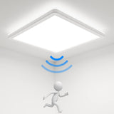 1 x RAW Customer Returns Peasur LED ceiling light with motion detector, 20W 5000K flat LED lamp with motion detector inside, 22cm modern ceiling lamp motion sensor for stair lighting, balcony, storage room, basement, hallway, garage - RRP €19.99