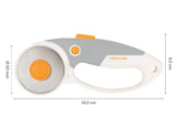 1 x RAW Customer Returns Fiskars titanium rotary knife, 60 mm, for right and left-handed users, orange white grey, 1004753 - RRP €16.77