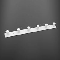 1 x RAW Customer Returns SYPEN coat hooks made of stainless steel, wall hooks self-adhesive screws, white coat rack with 6 hooks, coat hooks wall - RRP €17.99