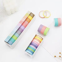 3 x Brand New Washi Tape Set, Craft Tape 12 Rolls Decorative Adhesive Tapes Rainbow Paper Tapes for Scrapbooking DIY Gift Wrapping 15mm - RRP €23.64