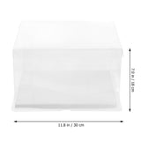 6 x Brand New DOITOOL 1Pc 10 inch Transparent Plastic Birthday Cake Box Cake Container Box Dessert Storage Box Transparent  - RRP €70.44