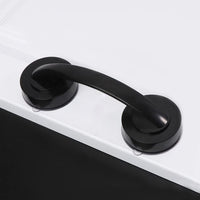 1 x RAW Customer Returns KAFENDA Large Glass Door and Window Handle, Bathroom Sliding Door, Cabinet, Wardrobe, Seamless Handle, Refrigerator Handle, Shower Handrail, Suction Cup Handle Black  - RRP €15.82