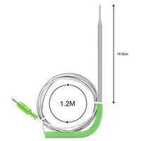 1 x RAW Customer Returns Inkbird Stainless Steel Replacement Probe Meat Sensor for IBBQ-4BW Green  - RRP €10.99