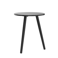 1 x RAW Customer Returns APICIZON Black Coffee Table, Round Coffee Table, Side Table for Living Room, Bedroom, Small Space, Wooden Bedside Table, Easy to Assemble, 42 D x 51 H cm - RRP €32.26