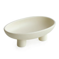 1 x RAW Customer Returns WENSHUO fruit bowls, fruit bowl with foot, ceramic fruit bowl, fruit bowl, decorative bowl, fruit bowl, oval bowl, 10 inches high - RRP €42.29