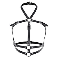 1 x RAW Customer Returns Zookey Body Chain Belt Punk Black Leather Nightclub Rave Harness Jewelry Accessories for Women and Girls - RRP €17.71