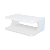 1 x RAW Customer Returns lalago WiFi router storage box, wall mount for WLAN router, router cabinet, TV console router shelf, shelf for WLAN router and telephone, DVD shelf wall, wall decoration white  - RRP €31.73