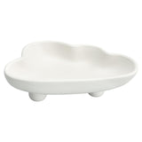 5 x Brand New BreeRainz Unique Ceramic Fruit Bowl for Kitchen Counter, 10 Inch Cute Cloud-Shaped Modern Decorative Bowl for Home Table Decoration, Pedestal Bowl Fruit Bowl for Fruit Bread White  - RRP €100.8