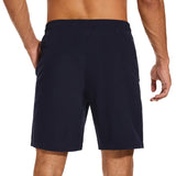 1 x RAW Customer Returns SIHOHAN Shorts Men s Sports Pants Quick-drying Sportswear Jogging Pants Sports Shorts with Zipper Pocket Suitable for Various Leisure and Sports Occasions Navy Blue, L  - RRP €22.14