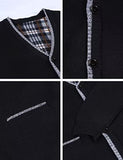 3 x Brand New Shuanghao Men s Winter Cardigan - Knitted Sweater - Sweater - Jacket - V - Neck Knitted Fleece Lined Warm Villi Casual Casual Jacket Vest Knitted Cardigan Autumn Winter Men Black L - RRP €113.97