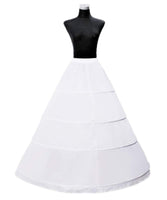 2 x RAW Customer Returns Hoseirty Women s 4 Hoops Petticoats A-Line Floor Length Underskirt Crinoline for Wedding Ball Gown White, white, One Size - RRP €48.58