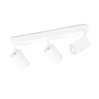 1 x RAW Customer Returns KYOTECH White 3-bulb spotlight LED ceiling light White ceiling lamp Swiveling GU10 spotlight Rotatable ceiling spots for 3x GU10 bulbs for kitchen living room without bulbs - RRP €28.22