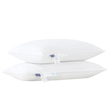 1 x RAW Customer Returns Uniency down pillow 40x80 set of 2 3 chamber 100 cotton cover filling 800g outside 90 down 10 feathers 100g, inside 100 feathers 700g pillow 40x80 down premium pillow Oeko-TEX and RDS 2 pieces - RRP €99.99