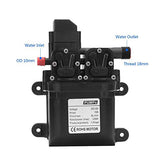 1 x RAW Customer Returns DC 12V 120W Self-Priming Diaphragm Water Pump Double Suction Intelligent Water Pump with Automatic Pressure Switch Black  - RRP €43.07