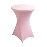 1 x RAW Customer Returns LIFEDX Stretch Bar Table Cover Stella for Bistro Table, Bar Table Covers, Stella Elastic Stretch Cover Elastic Tablecloth for Bistro Tables, Wedding Party, Banquet, Party, Pink, 1Pc B - RRP €21.95