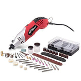 1 x RAW Customer Returns Hi-Spec 170W rotary tool with 6 variable speeds 8000 to 35000 rpm. Multifunctional tools for wood, metals, plastics including 120-piece accessory set with Dremel compatibility - RRP €34.99