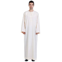 1 x RAW Customer Returns Xingsiyue Men Muslim Thobe - Saudi Arabian Jubba Robe Islamic Middle Eastern Long Sleeve Kaftan Loose Maxi Dishdasha Kandoura - RRP €36.13