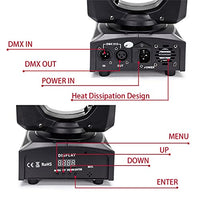 1 x RAW Customer Returns Party Light Games, UKing 50W Lyre LED Moving Head Light, Stage Lighting Spot DMX512 RGBW 4 Control Modes, 9 11 Channels with Functional Remote Control for Disco Party Festival Wedding - RRP €125.99