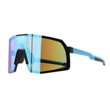 1 x RAW Customer Returns Surf Monkey Polarized Sunglasses with 3 Interchangeable Lenses Cycling Glasses Mountain Bike Cycling Running UV 400 Windproof - Men and Women Blue  - RRP €39.95