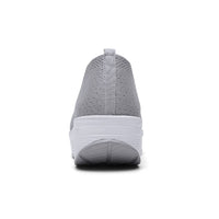 1 x RAW Customer Returns YisiNP Women s Lightweight Walking Sneakers Comfort Breathable Mesh Casual Shoes Wedge Heel Slip on Shoes - RRP €29.99