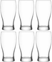 1 x Brand New UNISHOP set of 6 beer glasses, 58 cl, transparent glasses, dishwasher safe - RRP €22.61