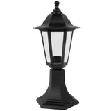 1 x RAW Customer Returns CGC Black Short Large Outdoor Post Bollard Traditional Vintage Garden Lamp Black Short Post Light  - RRP €20.4