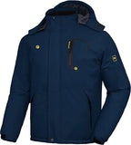 1 x RAW Customer Returns geeksport Warm Men s Waterproof Winter Jacket Men s Winter Rainproof Jacket Navy Blue XL  - RRP €73.99