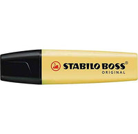 1 x RAW Customer Returns STABILO Set of 3 BOSS ORIGINAL Highlighters Pastel Pte bevelled 2-5 mm, pastel yellow - RRP €7.14