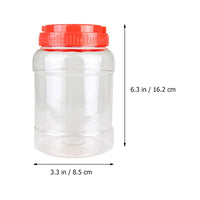 6 x Brand New jojofuny 4 Pieces 1000ML Plastic Jars with Airtight Lid Transparent Container Empty Box Food Storage Container Leak Proof Pantry Organization for Tea - RRP €78.54