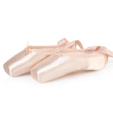 1 x RAW Customer Returns Satin Pointe Shoes Ballet Slippers with Silicone Gel Toe and Ribbons for Women and Girls 38 - RRP €24.99