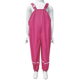 1 x RAW Customer Returns amiyan children s rain dungarees, rain trousers, waterproof, breathable, digging trousers, mud trousers with suspenders for girls, boys, rose 134 140 - RRP €20.28