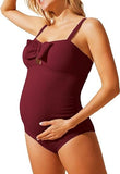 1 x RAW Customer Returns Maacie Maternity Bikini Maternity Swimsuit Swimming Photography Travel Red Wine XL - RRP €35.23