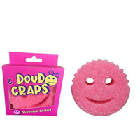 1 x RAW Customer Returns Doud Craps Color Pink Scrub Sponge Anti-Scratch Smiley Sponge, Washable Antibacterial and Reusable Dishwashing Sponge, Dishwashing Sponges for Kitchen and Bathroom, Flextexture Scrubbing Sponge - RRP €9.0