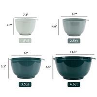 1 x RAW Customer Returns BoxedHome 4Pcs Mixing Bowl Set, Mixing Bowls Mixing Bowl Set, Plastic Salad Bowl Non-Slip Stackable Serving Bowls for Kitchen Blue - RRP €23.18