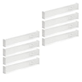 3 x Brand New mDesign Pack of 8 4 X 2 Adjustable Drawer Dividers for Dresser or Kitchen - White - RRP €149.97