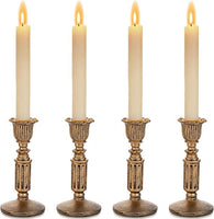 6 x Brand New Romadedi Candle Holders Vintage Candle Holders - 14cm Set of 5 Gold Candlesticks Shabby Chic Resin Candlesticks Christmas Table Candle Decorations for Home Centerpiece Living Room - RRP €136.8