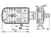 1 x RAW Customer Returns Box lock additional lock additional door lock 50 60 external cylinder door lock white - RRP €18.66