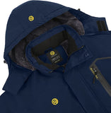 1 x RAW Customer Returns geeksport Warm Men s Waterproof Winter Jacket Men s Winter Rainproof Jacket Navy Blue XL  - RRP €73.99