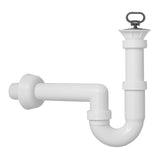 1 x RAW Customer Returns Schl fer 4618105 Sink siphon with drain, drain kit with universal siphon G 1 1 2 and drain with plug for washbasin, sink, laundry room, 40 mm wall drain pipe connection - RRP €23.29